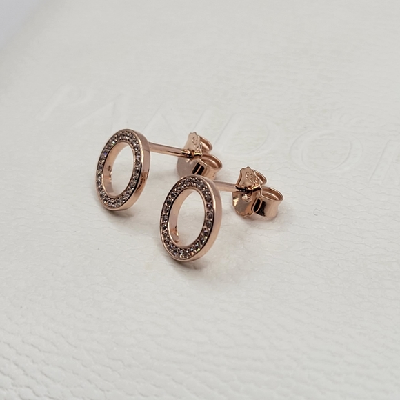 Authentic Pandora Rose Earrings - Picture 3 of 5
